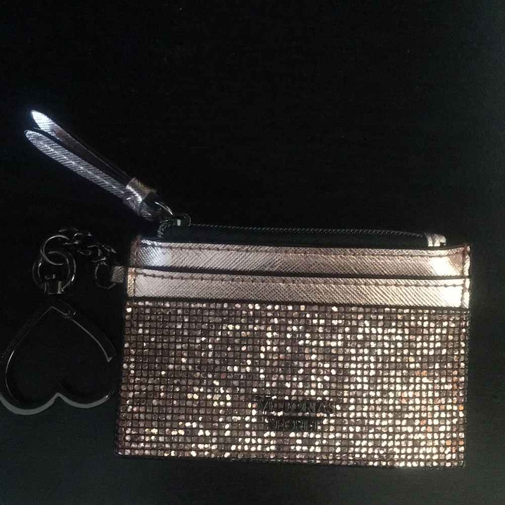Victoria’s Secret pink glitter coin purse